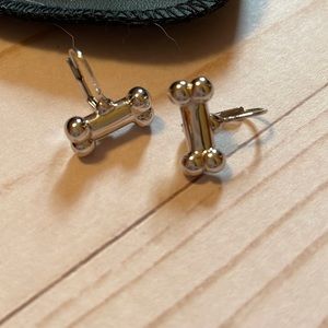 Dog Bone Silver earrings